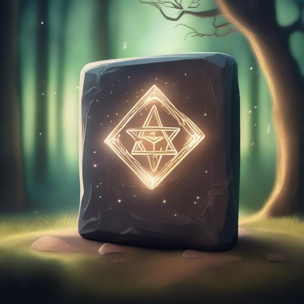 A detailed and enchanting illustration of a mystical loadstone, glowing with an ethereal light