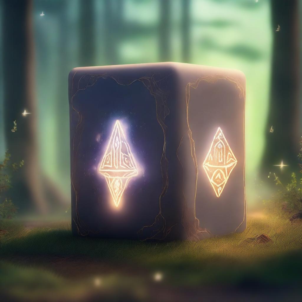 A detailed and enchanting illustration of a mystical loadstone, glowing with an ethereal light