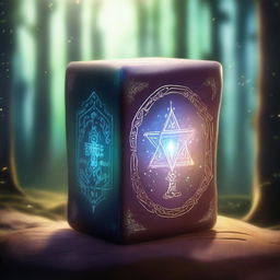 A detailed and enchanting illustration of a mystical loadstone, glowing with an ethereal light