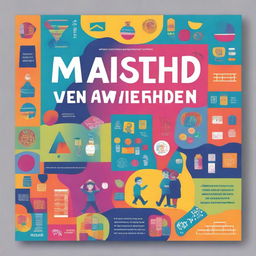 A vibrant and engaging book cover for a guide titled 'Mathe verstehen und anwenden: Dein Guide für die 5