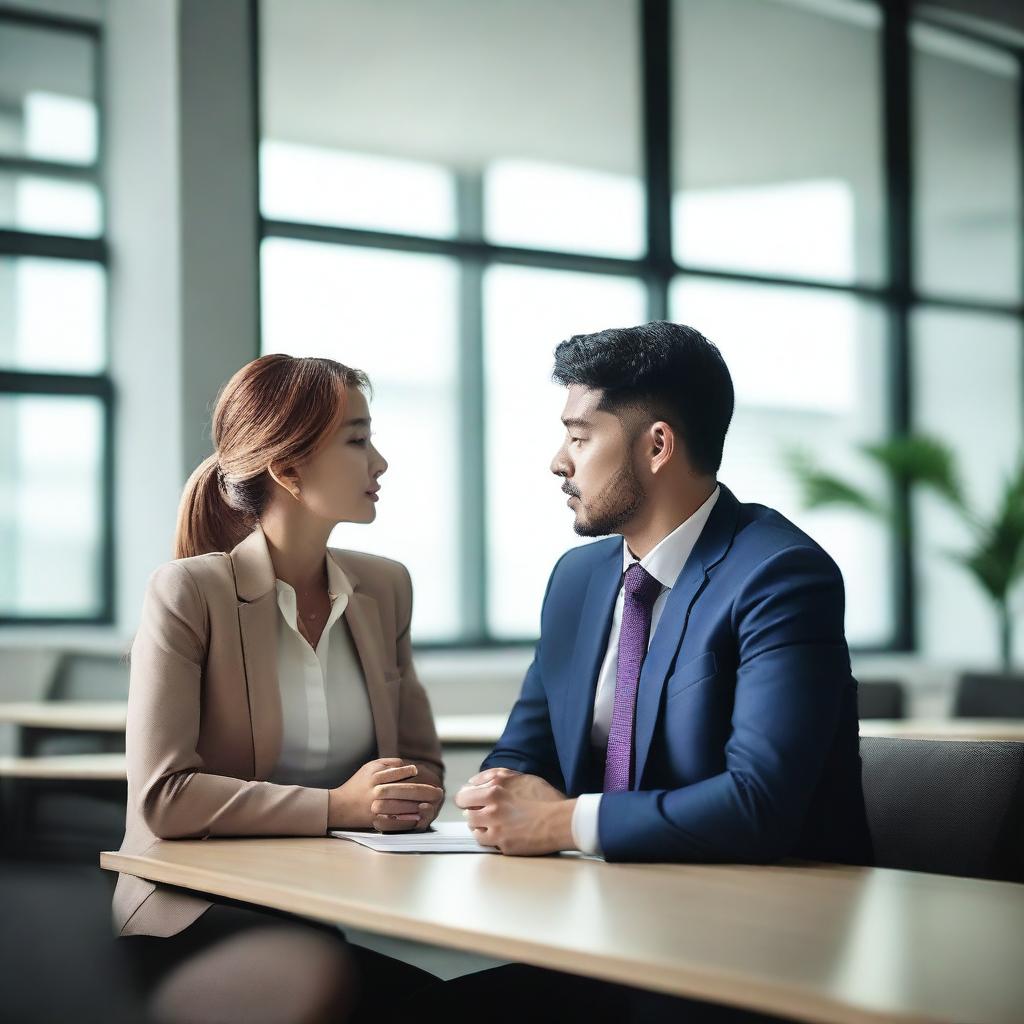 A secret romance between two employees in a modern corporate office