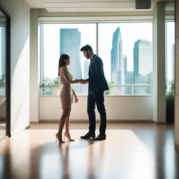 A secret romance between two employees in a modern corporate office