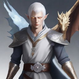 A half-elf draconic bloodline sorcerer with ice powers