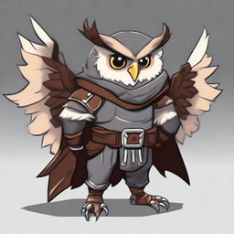 A character named Gizmo, an owl with gray feathers and round ears