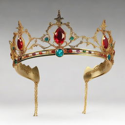 Eldrin’s Ember Crown is a magnificent, intricately crafted circlet made from gold and adorned with fiery gemstones