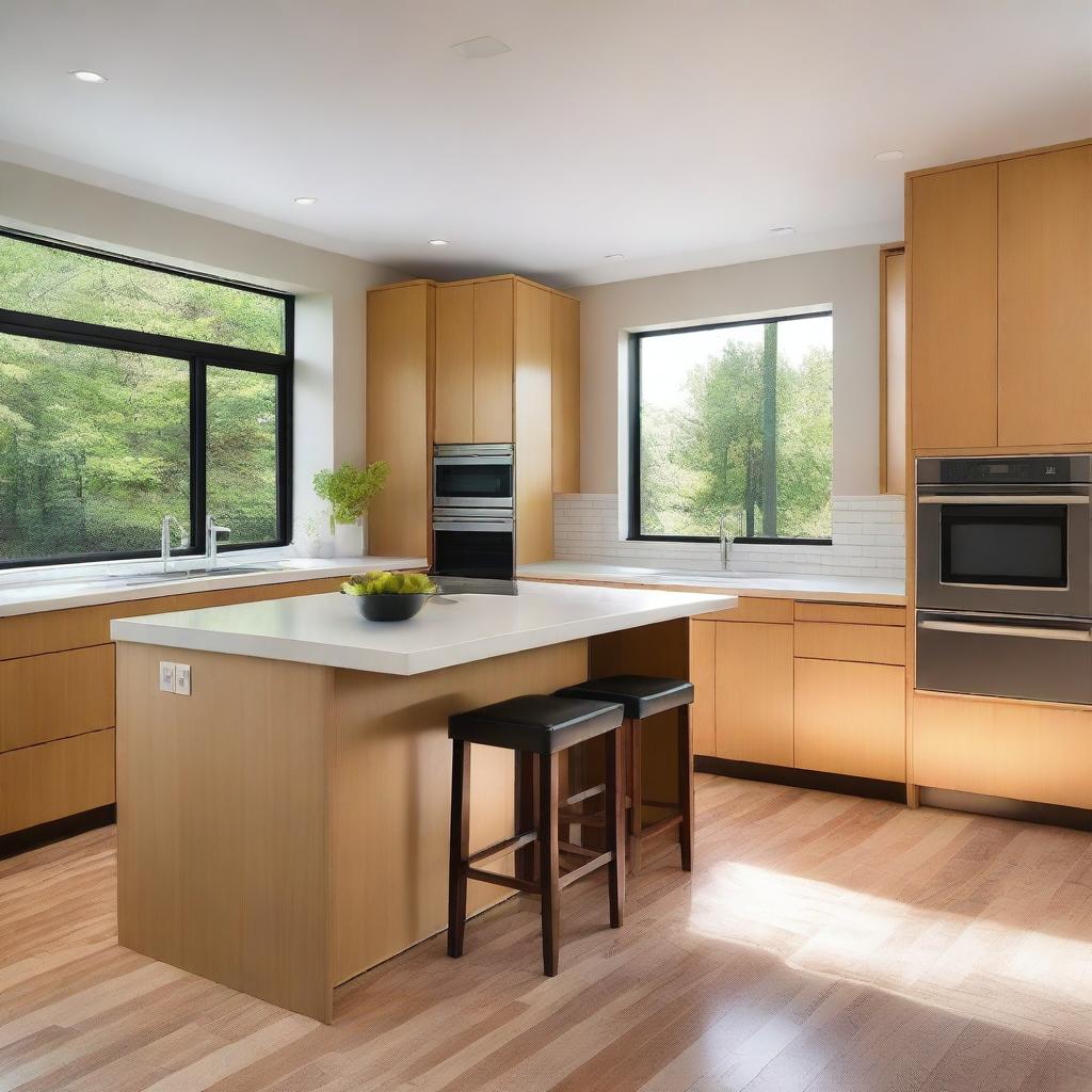 A kitchen renovation designed to optimize work areas and storage