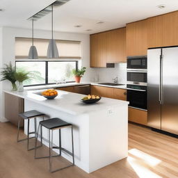 A kitchen renovation designed to optimize work areas and storage