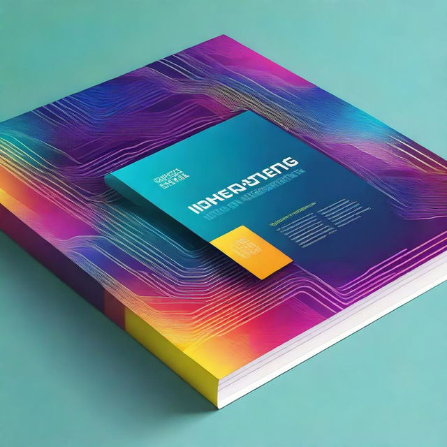 A vibrant and modern book cover for a booklet about Information Technology (IT)