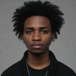 A black male character portrayed in the emo subculture style