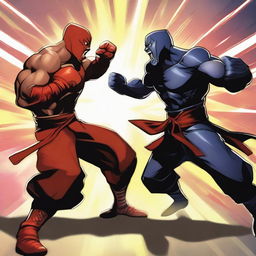 Two characters are fighting over a goodie