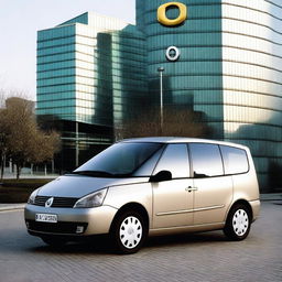 A 2005 Renault Espace with an Opel logo on it