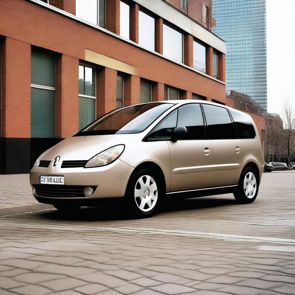 A 2005 Renault Espace with an Opel logo on it