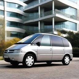 A 2005 Renault Espace with an Opel logo on it