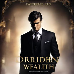 Create a cover for a dark romance novel titled 'Forbidden Wealth'