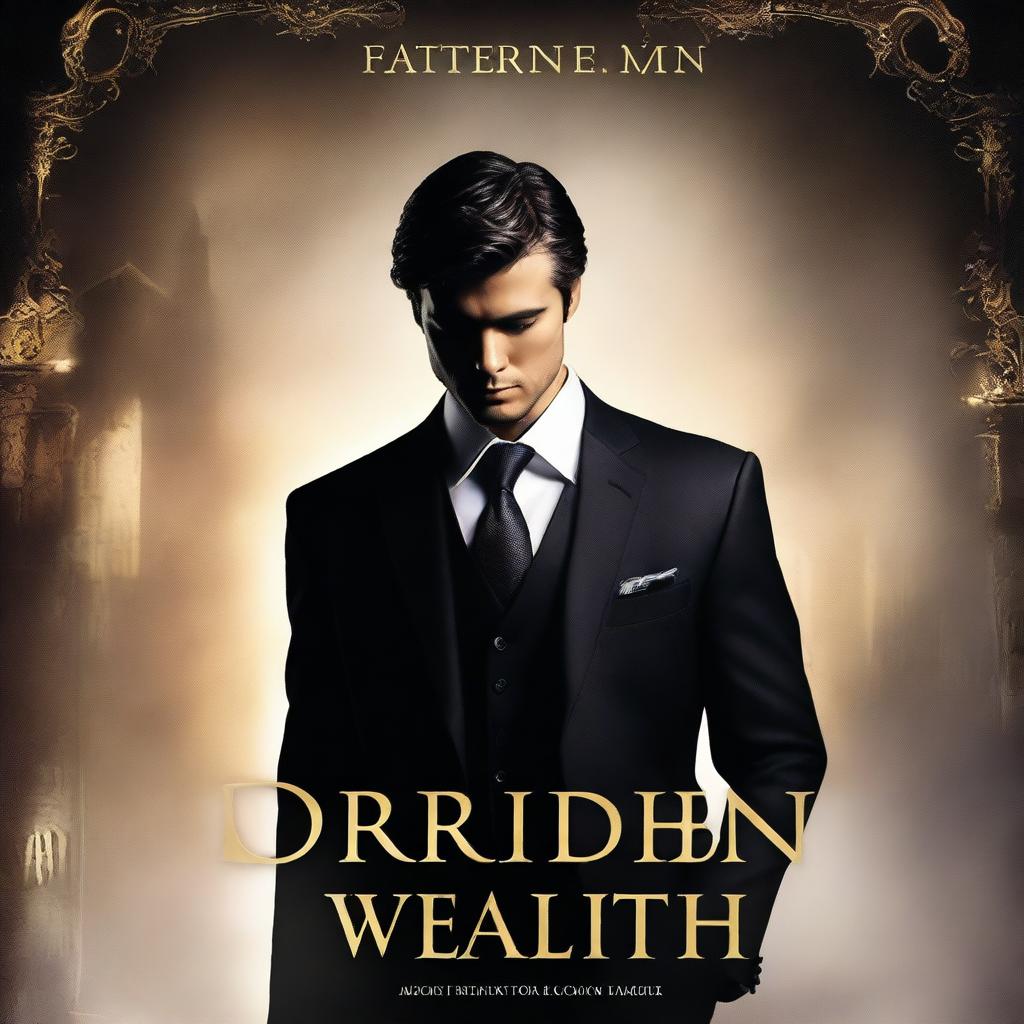 Create a cover for a dark romance novel titled 'Forbidden Wealth'