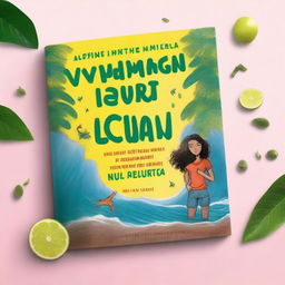 Diseña una portada de libro vibrante y realista para 'El Sueño de los WAYU' en Colombia, incluyendo la imagen de referencia de personas junto al agua, con más color y diseños intrincados