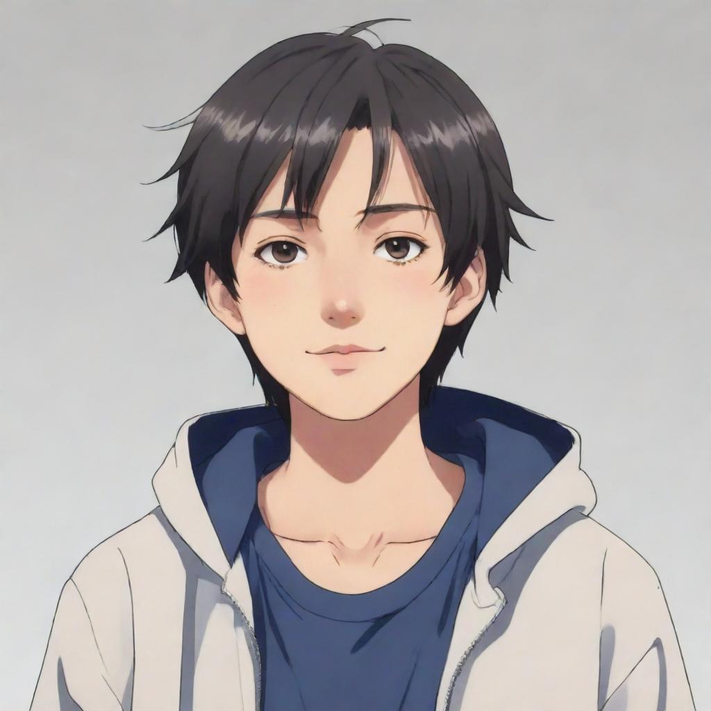 A teenage male character depicted in anime style