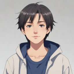 A teenage male character depicted in anime style