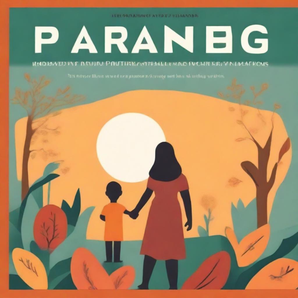 A cover for a book entitled 'A Journey of Parenting During Incarceration' featuring warm colors and imagery symbolizing the connection between parent and child despite the distance