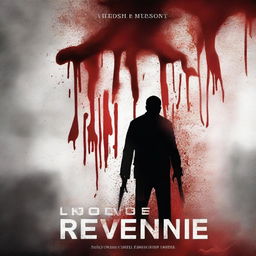 A book cover design for a thriller novel titled 'Bloody Revenge'