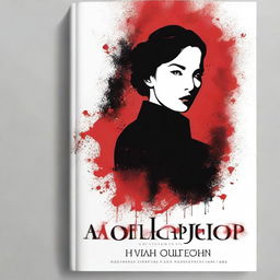 A cover design inspired by a novel cover featuring red ink and black text, but without any text or subtitles