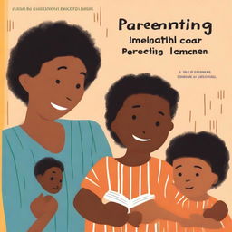 A multicultural, warm-colored book cover for 'Parenting While Incarcerated' that displays hope and resilience