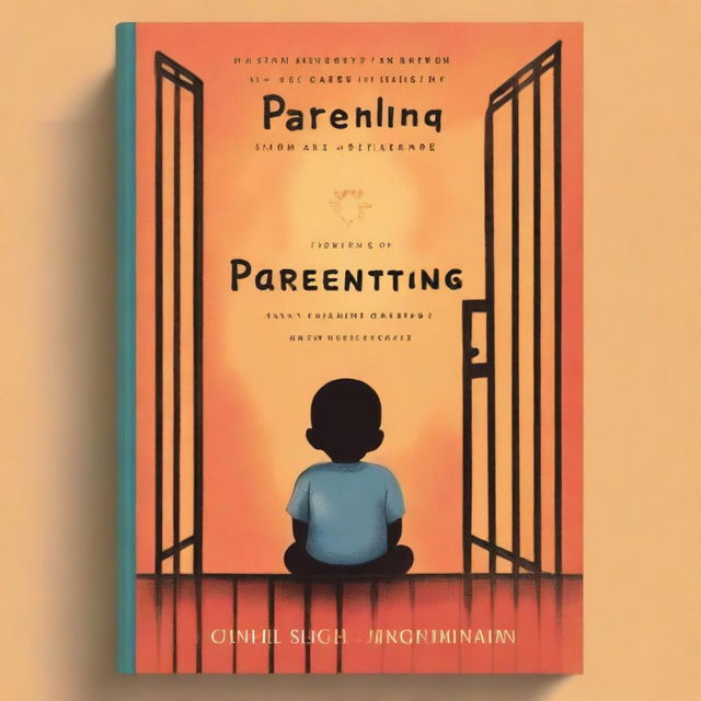 A book cover with warm colors for a book titled 'Parenting While Incarcerated' that conveys hope and resilience