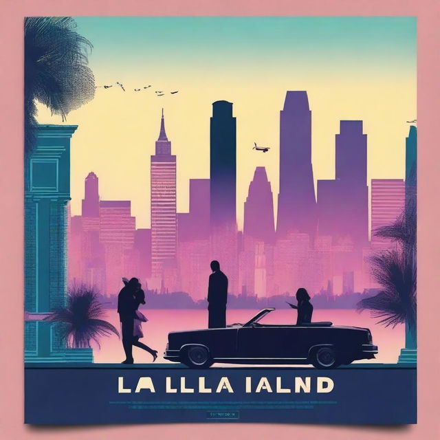 Create a unique and different movie poster for the film LA LA LAND