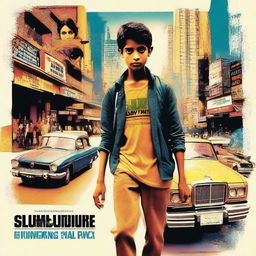 Design a unique and different movie poster for the famous Bollywood movie SLUMDOG MILLIONAIRE