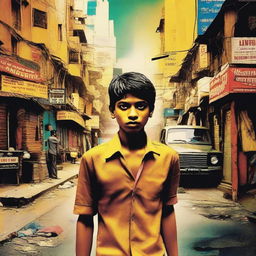 Create a unique and different movie poster for the famous Bollywood movie SLUMDOG MILLIONAIRE