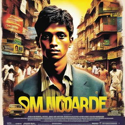 Create a unique and different movie poster for the famous Bollywood movie SLUMDOG MILLIONAIRE