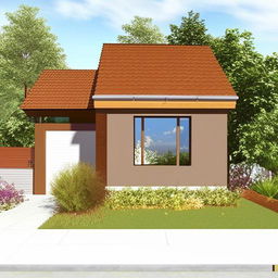 Design a modern, comfortable house fitting into a plot of 31 feet by 48 feet.