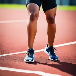 A detailed image focusing on the feet of an athletic Latina woman