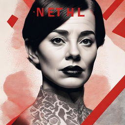 Create a Netflix series poster for 'The Well-Behaved' featuring a striking close-up of Anna