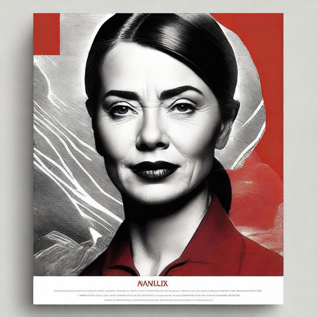 Create a Netflix series poster for 'The Well-Behaved' featuring a striking close-up of Anna