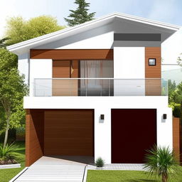 Design a modern, comfortable house fitting into a plot of 31 feet by 48 feet.