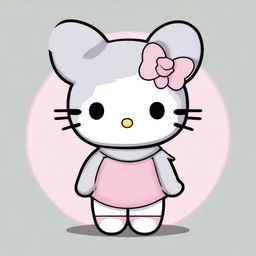 A cute illustration of Hello Kitty wearing a koala costume