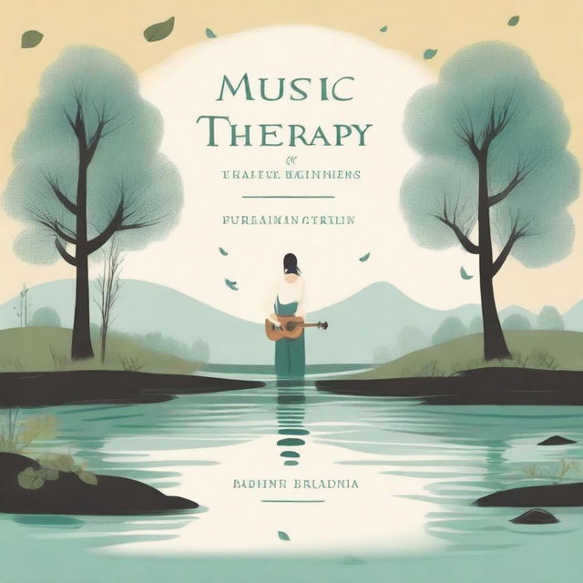 A book cover design for 'Music Therapy for Beginners'