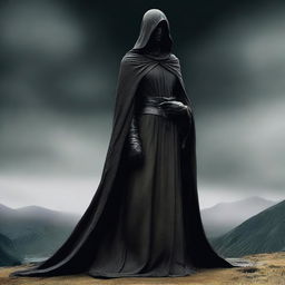 A very high-resolution, realistic photo of a female Nazgûl from Lord of the Rings