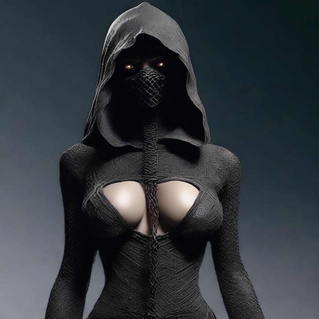 A very high-resolution, realistic photo of a sexy female Nazgûl from Lord of the Rings