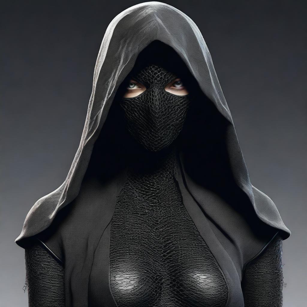 A very high-resolution, realistic headshot of a sexy female Nazgûl from Lord of the Rings