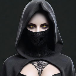 A very high-resolution, realistic headshot of a sexy female Nazgûl from Lord of the Rings