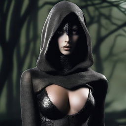 A high-resolution photo of a sexy female Nazgûl from Lord of the Rings