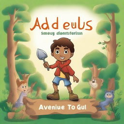 Crie uma capa para ebook infantil com o título 'Adeus ao Têtê: A Nova Aventura de Gael'