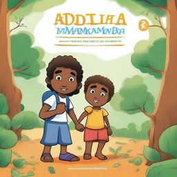 Crie uma capa para ebook infantil com o título 'Adeus Mamadeira: A Nova Aventura de Gael'