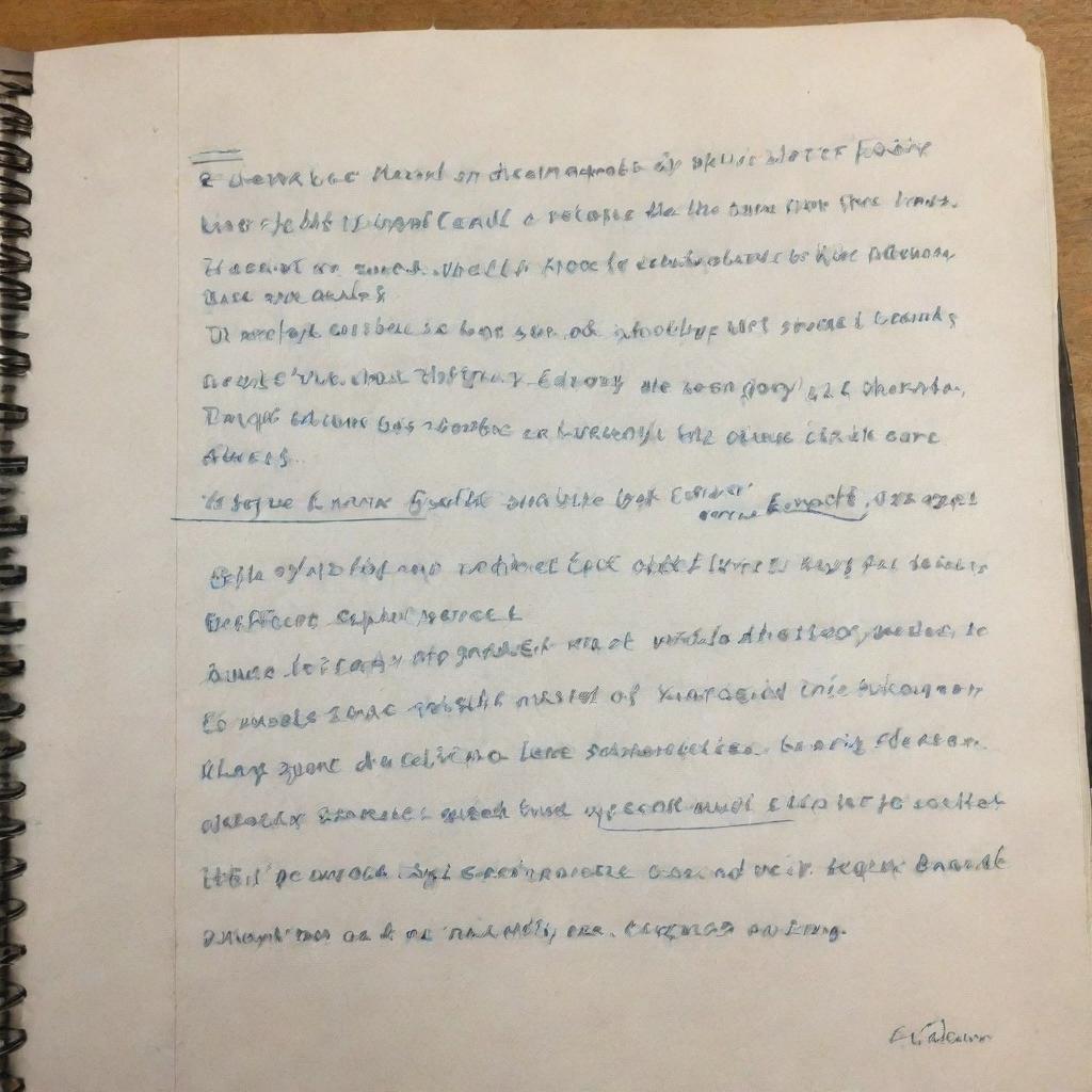 A notebook page filled with handwritten text about 'Renewable Energy Models'.