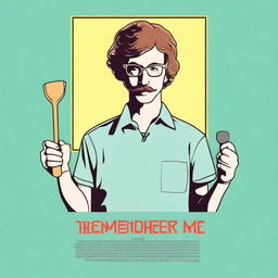 Create a movie poster for the film "The Mother, The Menacer, and Me" inspired by "Napoleon Dynamite"