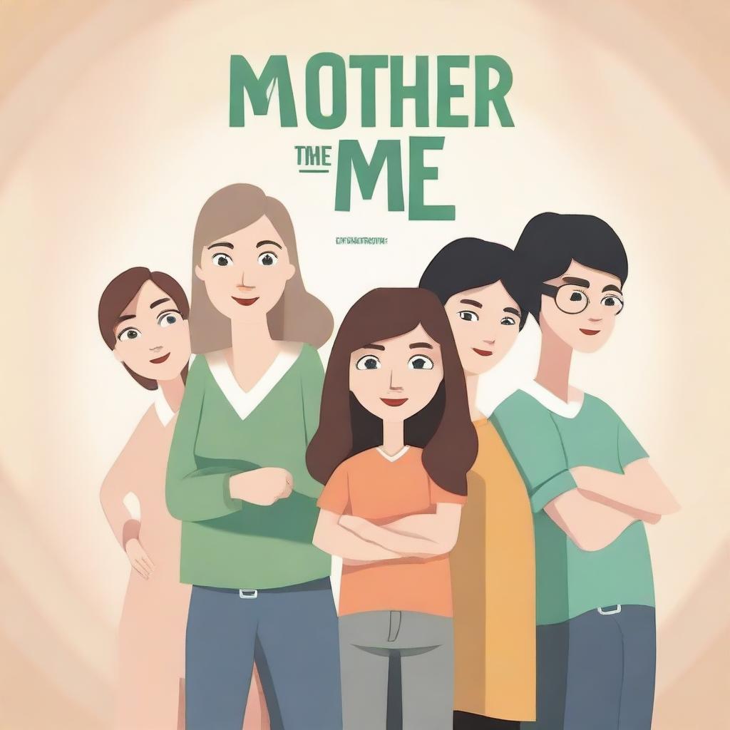 Create a movie poster featuring three characters with the title 'The Mother, the Menacer, and Me'