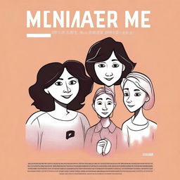 Create a movie poster featuring three characters with the title 'The Mother, the Menacer, and Me'