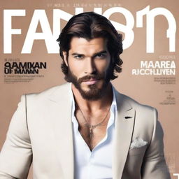 A magazine cover featuring Can Yaman